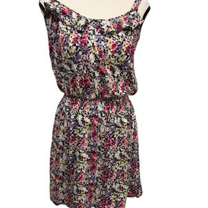 Express Multicolor Floral Mini Dress